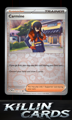 Reverse Holofoil Carmine 103/131 Pokemon Uncommon SV: Prismatic Evolutions Card