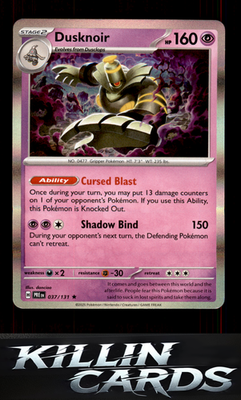 Dusknoir 037/131 Pokemon Rare SV: Prismatic Evolutions Card NM