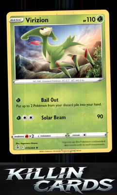 Virizion 015/264 Pokemon Rare SWSH08: Fusion Strike Card NM
