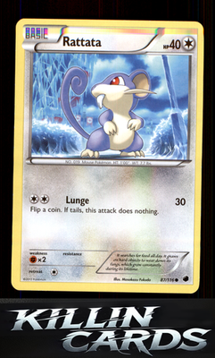 Rattata 87/116 Pokemon Common Plasma Freeze Card NM