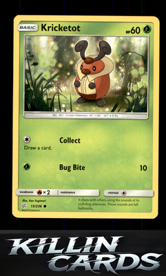 Kricketot 13/236 Pokemon Common SM - Cosmic Eclipse Card NM