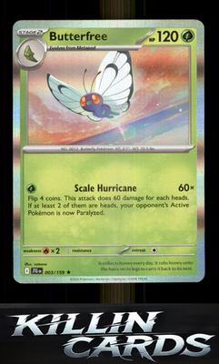 Butterfree 003/159 Pokemon Rare SV09: Journey Together Card NM