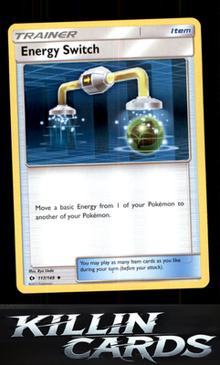 Energy Switch 117/149 Pokemon Uncommon SM Base Set Card NM