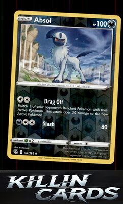 Reverse Holofoil Absol 164/264 Pokemon Rare SWSH08: Fusion Strike Card NM