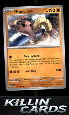 Hitmonlee 106/165 Pokemon Uncommon SV: Scarlet & Violet 151 Card NM