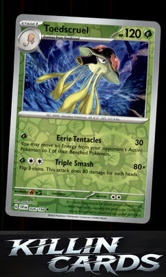 Reverse Holofoil Toedscruel 026/198 Pokemon Uncommon SV01: Scarlet & Violet Base