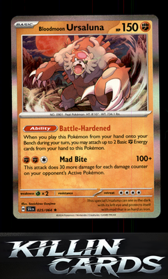 Bloodmoon Ursaluna 025/064 Pokemon Rare SV: Shrouded Fable Card NM