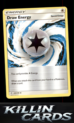 Draw Energy 209/236 Pokemon Uncommon SM - Cosmic Eclipse Card NM