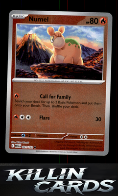 Reverse Holofoil Numel 021/132 Pokemon Common ME01: Mega Evolution Card NM