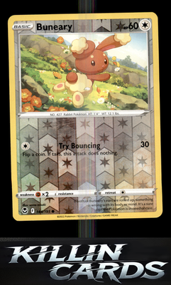 Reverse Holofoil Buneary 144/195 Pokemon Common SWSH12: Silver Tempest Card NM