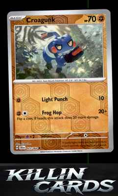 Reverse Holofoil Croagunk 023/064 Pokemon Common SV: Shrouded Fable Card NM