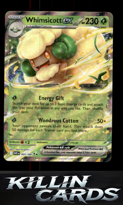Whimsicott ex 005/086 Pokemon Double Rare SV: White Flare Card NM