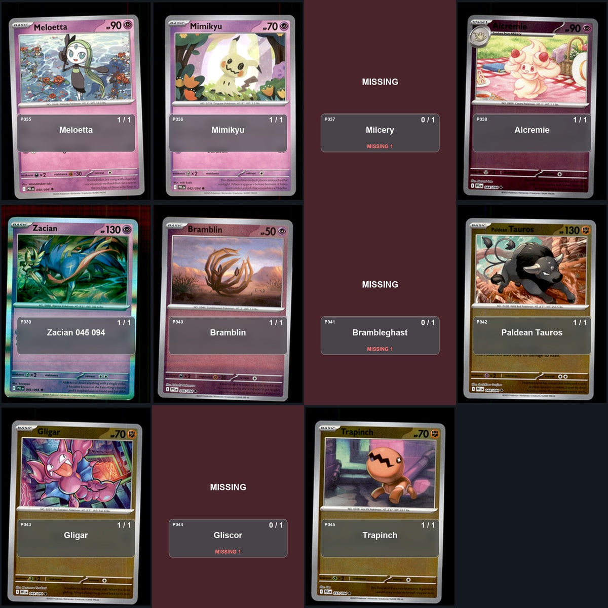 Pokemon TCG ME02: Phantasmal Flames C/UC/R Standard Set 85 Cards