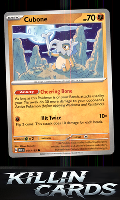 Cubone 104/165 Pokemon Common SV: Scarlet & Violet 151 Card NM