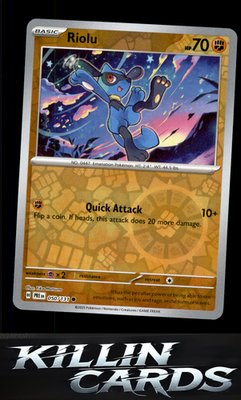 Reverse Holofoil Riolu 050/131 Pokemon Common SV: Prismatic Evolutions Card NM