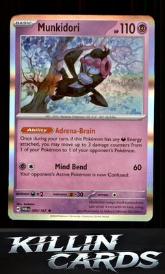 Munkidori 095/167 Pokemon Rare SV06: Twilight Masquerade Card NM