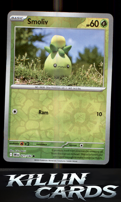 Reverse Holofoil Smoliv 021/182 Pokemon Common SV10: Destined Rivals Card NM