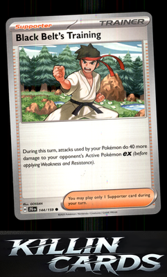 Black Belt's Training - 144/159 144/159 Pokemon Common SV09: Journey Together Ca