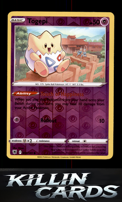 Reverse Holofoil Togepi 055/189 Pokemon Common SWSH10: Astral Radiance Card NM