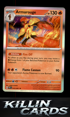 Armarouge - 015/091 015/091 Pokemon Rare SV: Paldean Fates Card NM