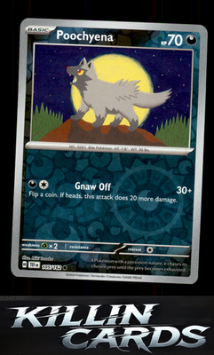 Reverse Holofoil Poochyena 105/162 Pokemon Common SV05: Temporal Forces Card NM