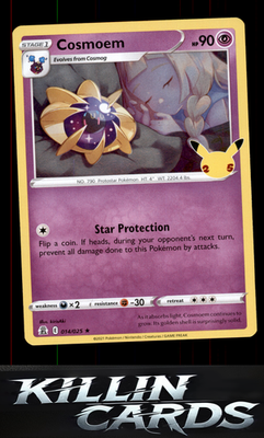 Cosmoem 014/025 Pokemon Holo Rare Celebrations Card NM