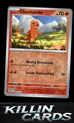 Reverse Holofoil Charmander - 004/165 004/165 Pokemon Common SV: Scarlet & Viole