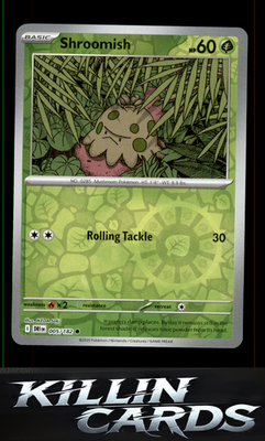 Reverse Holofoil Shroomish 005/182 Pokemon Common SV10: Destined Rivals Card NM