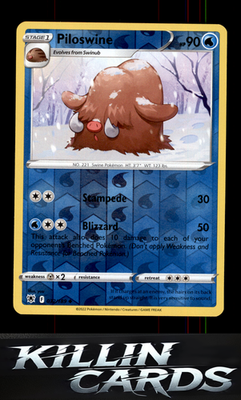 Reverse Holofoil Piloswine 032/189 Pokemon Uncommon SWSH10: Astral Radiance Card