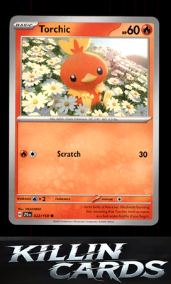 Torchic 022/159 Pokemon Common SV09: Journey Together Card NM