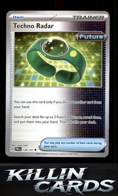 Techno Radar 130/131 Pokemon Uncommon SV: Prismatic Evolutions Card NM