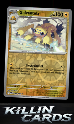 Reverse Holofoil Galvantula 065/182 Pokemon Common SV04: Paradox Rift Card NM