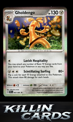 Gholdengo 067/091 Pokemon Rare SV: Paldean Fates Card NM