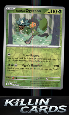 Reverse Holofoil Teal Mask Ogerpon 026/182 Pokemon Uncommon SV10: Destined Rival