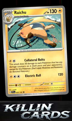 Raichu 052/162 Pokemon Common SV05: Temporal Forces Card NM