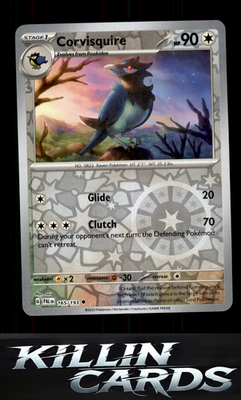 Reverse Holofoil Corvisquire 165/193 Pokemon Uncommon SV02: Paldea Evolved Card