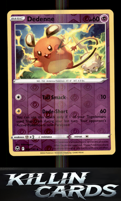 Reverse Holofoil Dedenne 085/195 Pokemon Uncommon SWSH12: Silver Tempest Card NM