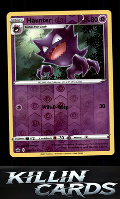 Reverse Holofoil Haunter 056/198 Pokemon Uncommon SWSH06: Chilling Reign Card NM
