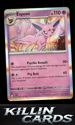 Espeon 033/131 Pokemon Rare SV: Prismatic Evolutions Card NM