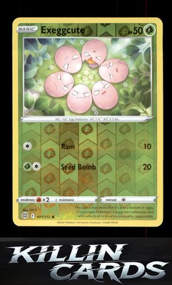 Reverse Holofoil Exeggcute 001/172 Pokemon Common SWSH09: Brilliant Stars Card N