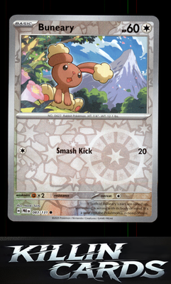 Reverse Holofoil Buneary 083/131 Pokemon Common SV: Prismatic Evolutions Card NM
