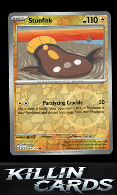 Reverse Holofoil Stunfisk - 064/191 064/191 Pokemon Common SV08: Surging Sparks
