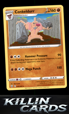 Conkeldurr 075/163 Pokemon Rare SWSH05: Battle Styles Card NM