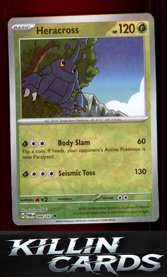 Reverse Holofoil Heracross 008/167 Pokemon Uncommon SV06: Twilight Masquerade Ca