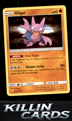 Gligar 98/214 Pokemon Common SM - Unbroken Bonds Card NM