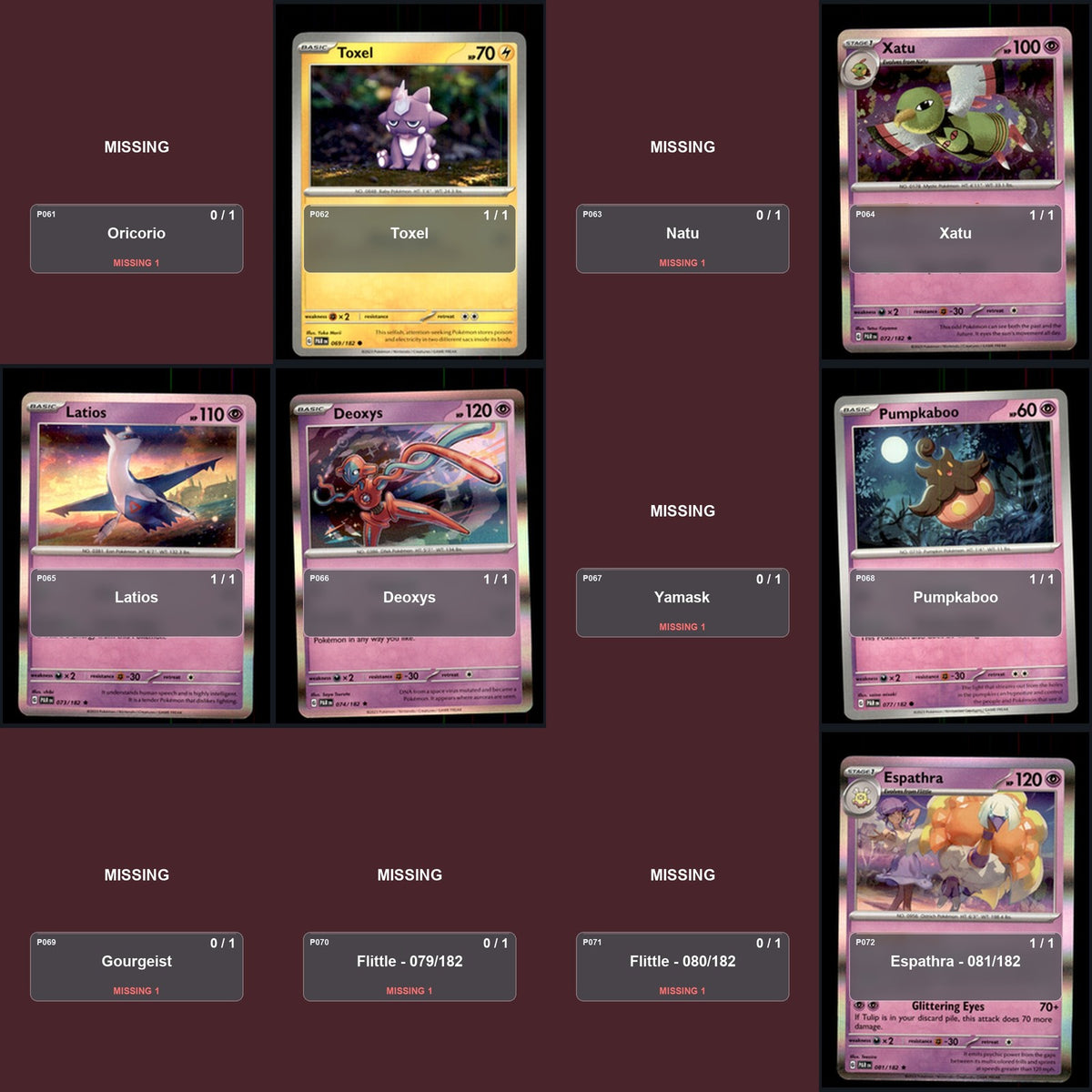Pokemon TCG SV04: Paradox Rift C/UC/R Standard Set 75 Cards