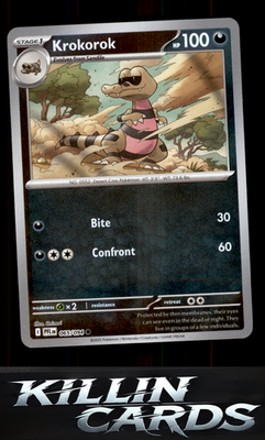 Krokorok 065/094 Pokemon Common ME02: Phantasmal Flames Card NM
