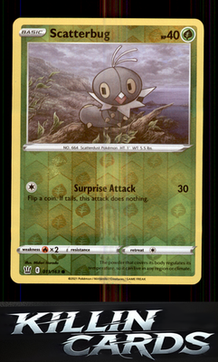 Reverse Holofoil Scatterbug 011/163 Pokemon Common SWSH05: Battle Styles Card NM