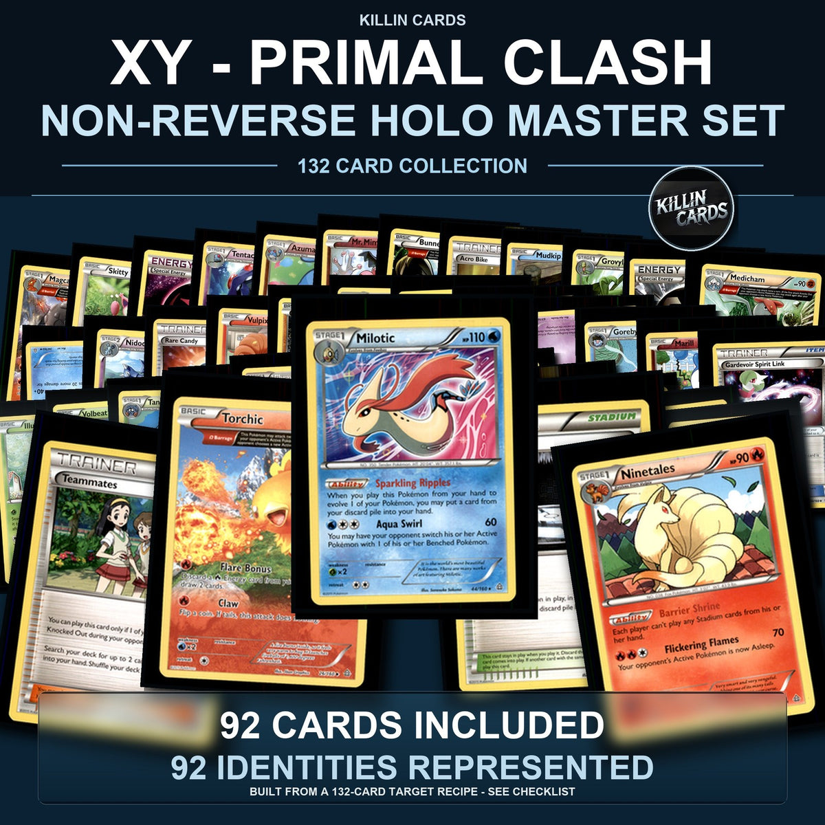 Pokemon TCG XY - Primal Clash C/UC/R Standard Set 92 Cards