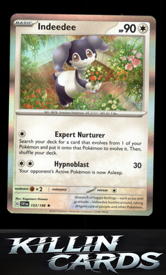 Indeedee 153/198 Pokemon Rare SV01: Scarlet & Violet Base Set Card NM